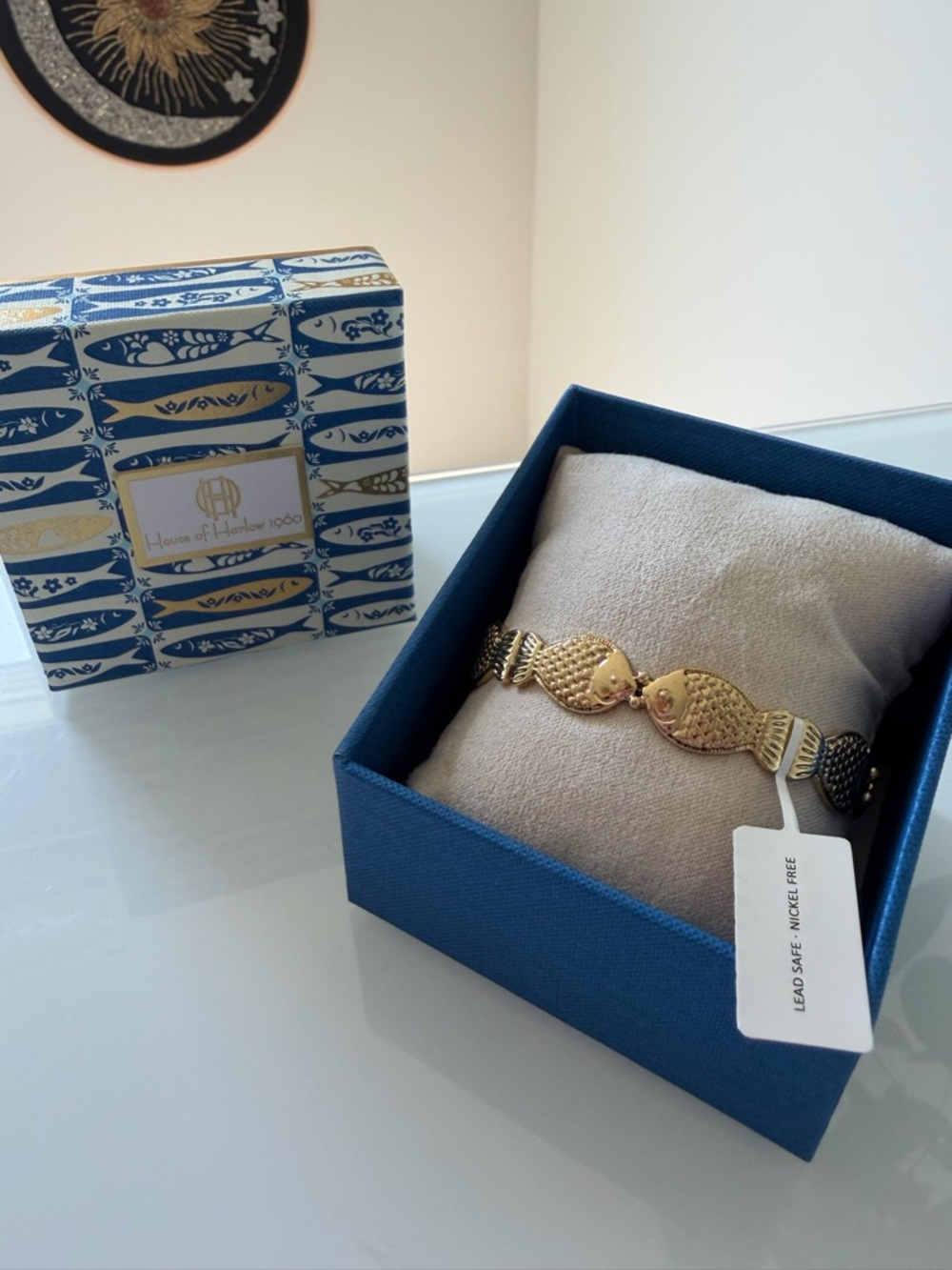 Gold Fish cuff Bracelet